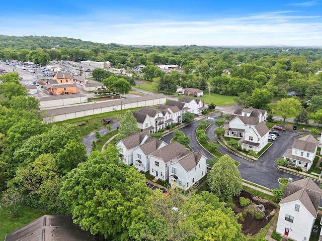 aerial perspective of suburban area