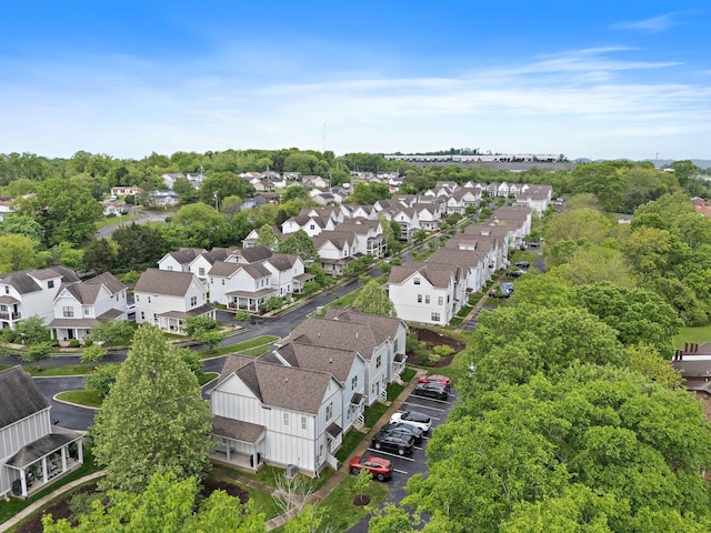 aerial view of residential area