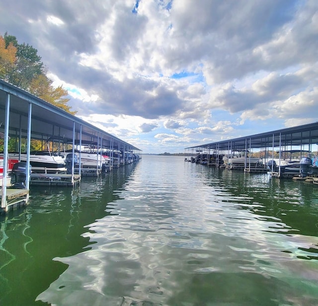 dock featuring a water view