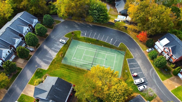 aerial perspective of suburban area