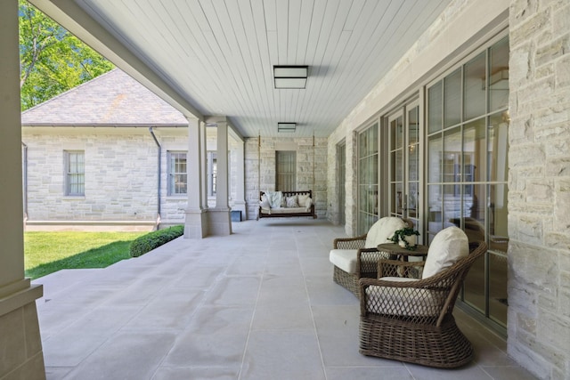 view of patio with covered porch