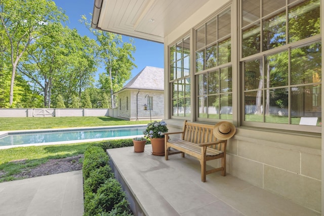 view of sunroom
