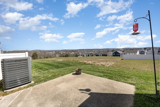 view of patio with central AC unit