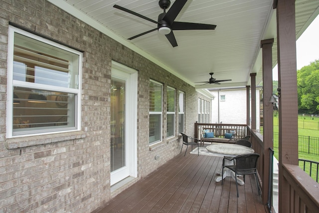 928 Tynan Way, Nolensville, TN 37135 - deck with ceiling fan and covered porch