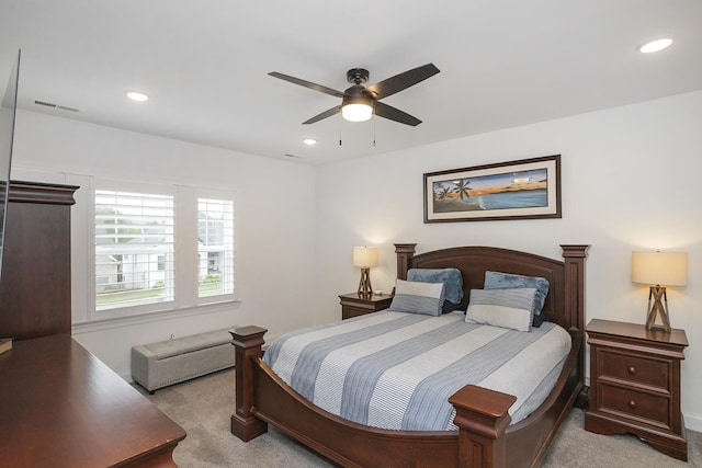 928 Tynan Way, Nolensville, TN 37135 - bedroom featuring carpet floors, recessed lighting, baseboards, and a ceiling fan