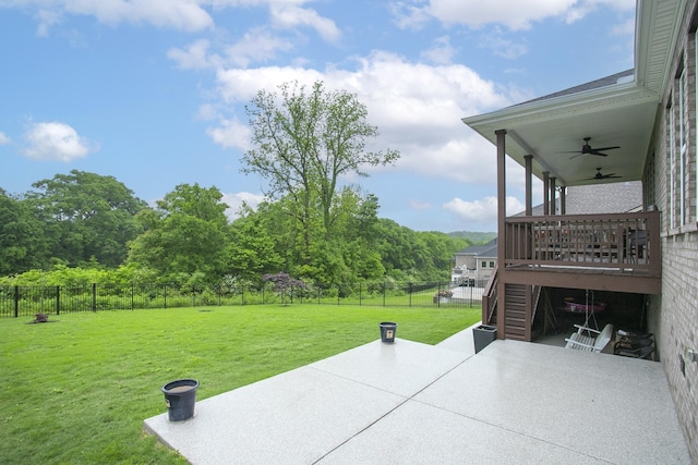 928 Tynan Way, Nolensville, TN 37135 - view of patio featuring ceiling fan and stairs
