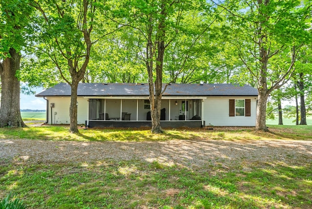 5921 Keysburg Rd, Adams, TN 37010 - rear view of house with a sunroom