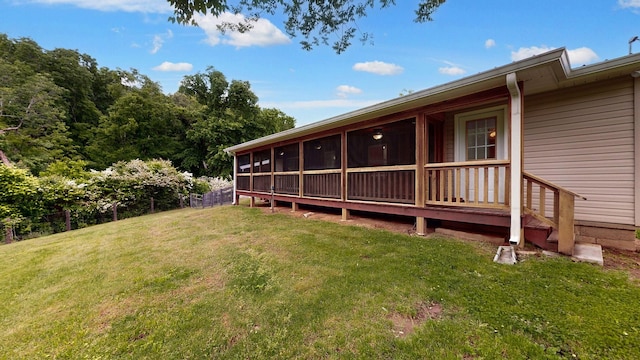 251 Old Sr 48, Centerville, TN 37033 - view of grassy yard with a sunroom