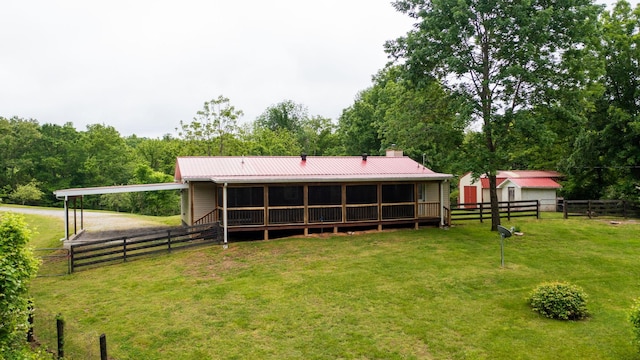 251 Old Sr 48, Centerville, TN 37033 - rear view of house featuring metal roof