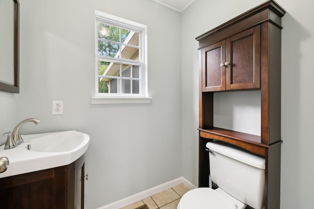 2907 York Rd, Pleasant View, TN 37146 - bathroom featuring vanity, toilet, tile patterned floors, and baseboards
