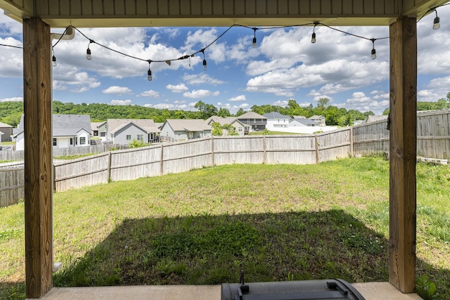 view of yard with a residential view