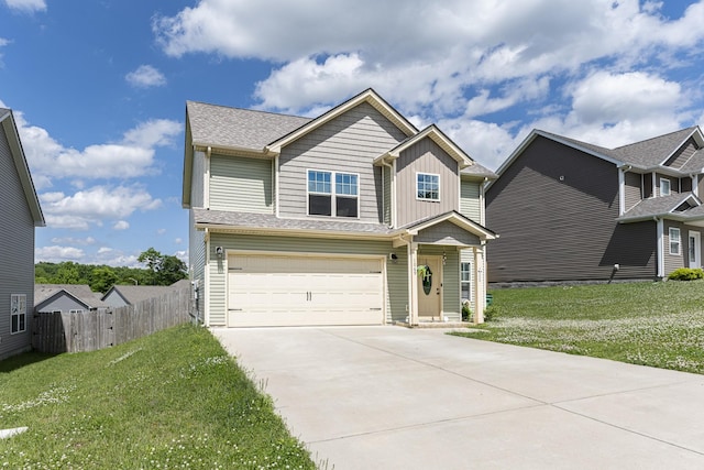 view of front facade featuring driveway, an attached garage, and board and batten siding