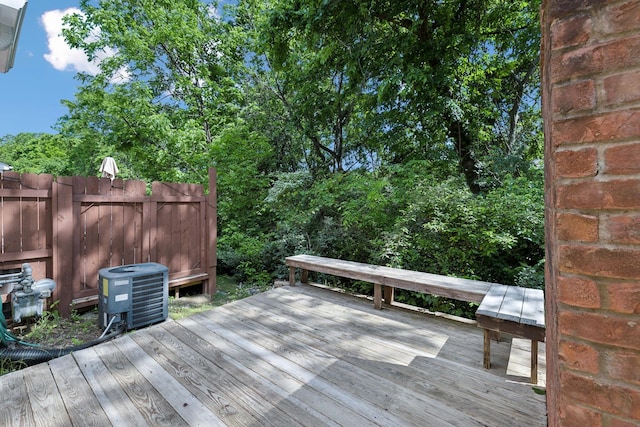 deck featuring central AC