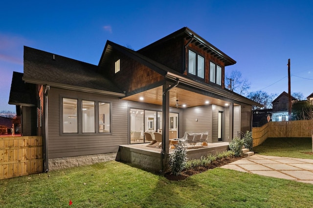 back of house featuring a patio area