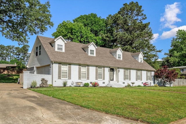 1505 Roane St, Covington, TN 38019 - new england style home featuring brick siding, roof with shingles, concrete driveway, and an attached garage