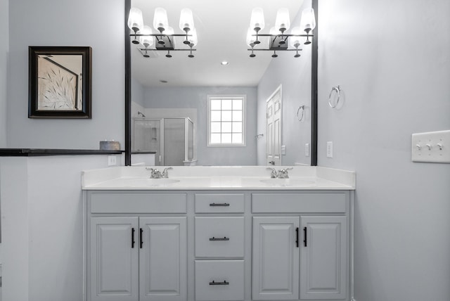 1113 Chickadee Cir, Hermitage, TN 37076 - bathroom with a stall shower and double vanity