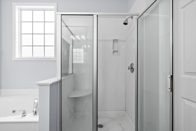 1113 Chickadee Cir, Hermitage, TN 37076 - bathroom featuring a shower stall and a whirlpool tub