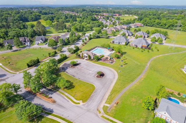 1113 Chickadee Cir, Hermitage, TN 37076 - aerial perspective of suburban area with a pool