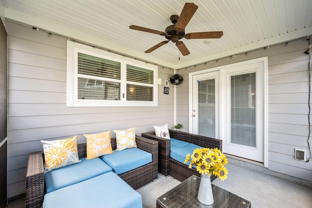 1626 Calcutta Dr, Murfreesboro, TN 37128 - view of patio with an outdoor living space and a ceiling fan