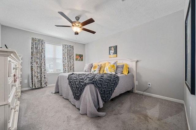 1626 Calcutta Dr, Murfreesboro, TN 37128 - bedroom with carpet flooring, baseboards, a ceiling fan, and a textured ceiling