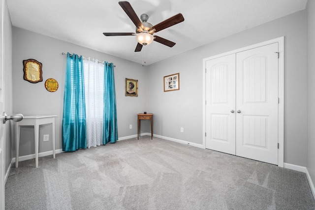 1626 Calcutta Dr, Murfreesboro, TN 37128 - bedroom with carpet, baseboards, a ceiling fan, and a closet