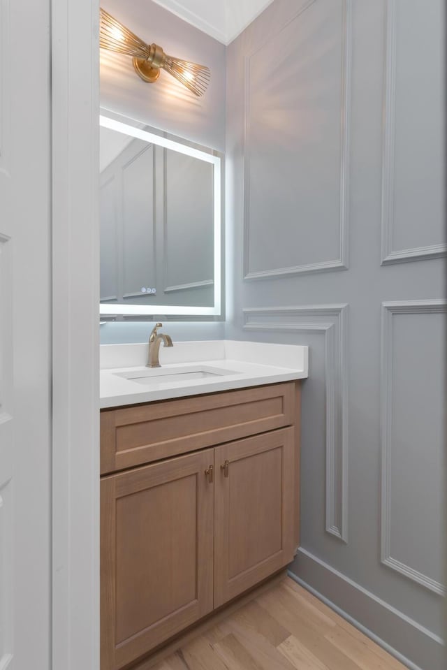 6401 Thunderbird Dr, Nashville, TN 37209 - bathroom with vanity and wood finished floors