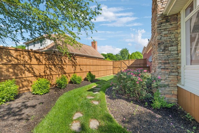 view of fenced backyard