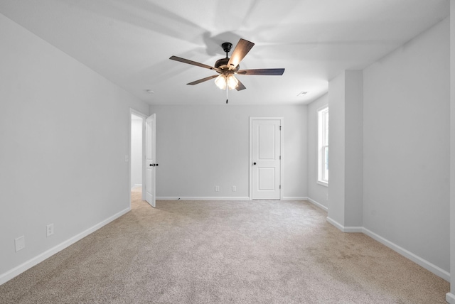 272 Kildeer Dr, Clarksville, TN 37040 - empty room with ceiling fan, light carpet, and baseboards