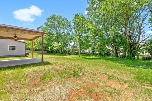 272 Kildeer Dr, Clarksville, TN 37040 - view of yard with ceiling fan, a patio, and fence
