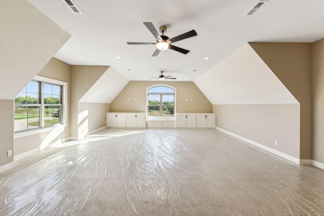 1611 Martha Washington Way, Murfreesboro, TN 37130 - bonus room featuring baseboards, vaulted ceiling, and ceiling fan