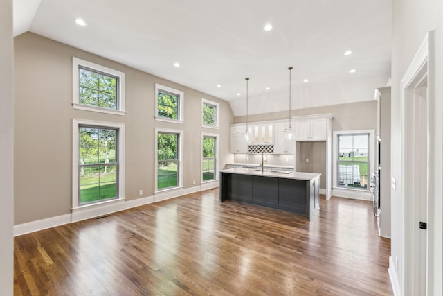 1611 Martha Washington Way, Murfreesboro, TN 37130 - kitchen with light countertops, white cabinets, healthy amount of natural light, dark wood-style flooring, and recessed lighting