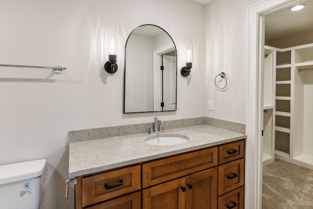 1611 Martha Washington Way, Murfreesboro, TN 37130 - bathroom with vanity, toilet, and a spacious closet