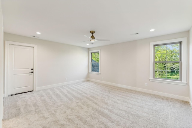 1611 Martha Washington Way, Murfreesboro, TN 37130 - carpeted empty room with ceiling fan, baseboards, and recessed lighting