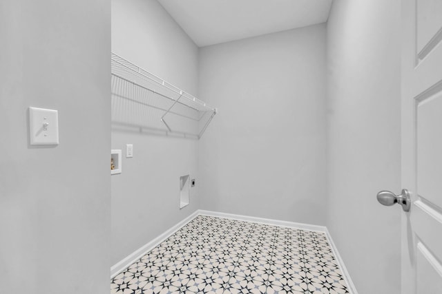 321 Carver Connection, Lebanon, TN 37087 - laundry room with hookup for an electric dryer, hookup for a washing machine, tile patterned floors, and baseboards