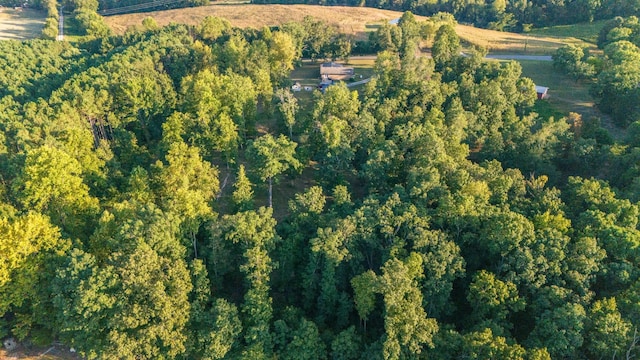 960 Knob Creek Rd, Lawrenceburg, TN 38464 - aerial overview of property's location with rural landscape and a forest