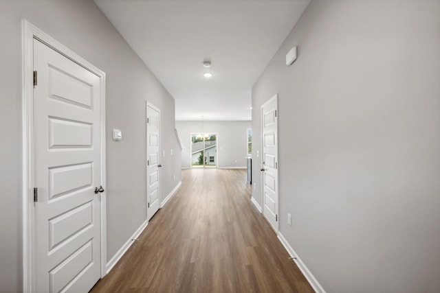325 Carver Connection, Lebanon, TN 37087 - corridor featuring wood finished floors, a chandelier, and baseboards