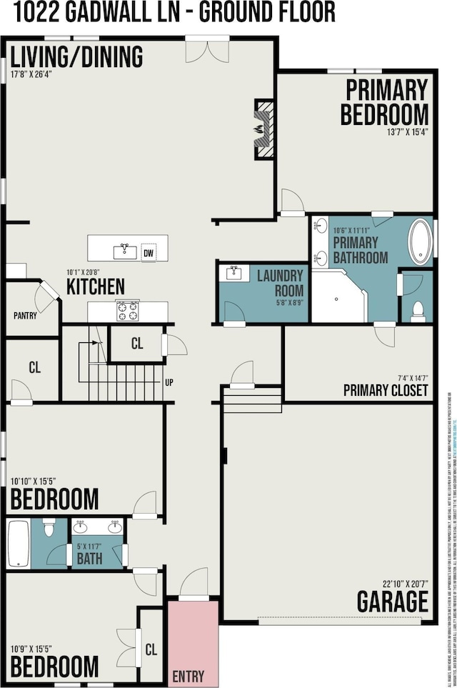 1022 Gadwall Ln, Spring Hill, TN 37174 - floor plan / room layout