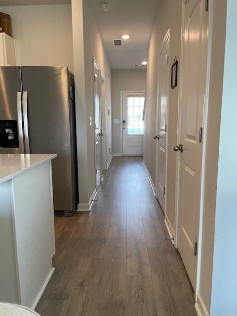 1401 Walker Way, Columbia, TN 38401 - hall with dark wood finished floors, baseboards, and recessed lighting