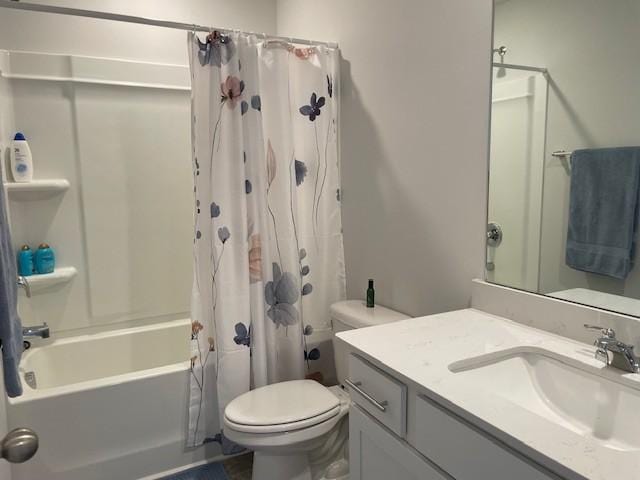 1401 Walker Way, Columbia, TN 38401 - full bathroom with shower / bath combination with curtain, toilet, and vanity