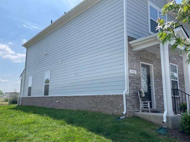 1401 Walker Way, Columbia, TN 38401 - view of side of property featuring a lawn and stone siding