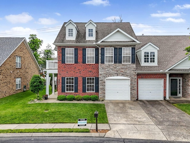 2050 Morrison Ave, Spring Hill, TN 37174 - view of front of home with concrete driveway, a shingled roof, a front yard, and an attached garage