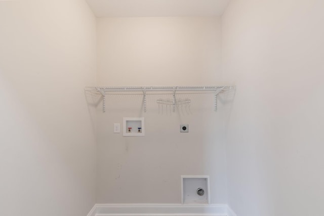 258 Jesse Dr, Pleasant View, TN 37146 - laundry area featuring electric dryer hookup, washer hookup, and baseboards