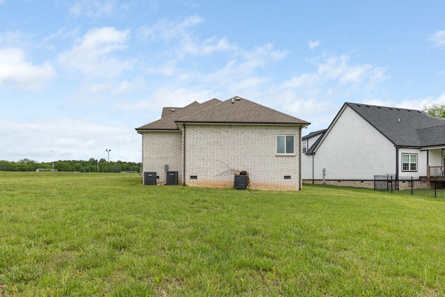 258 Jesse Dr, Pleasant View, TN 37146 - view of property exterior featuring crawl space, central AC unit, brick siding, and roof with shingles