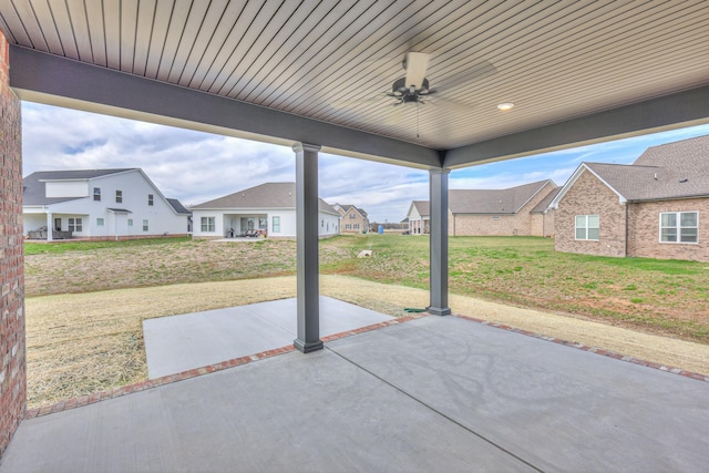 4109 Fargo Ct, Murfreesboro, TN 37127 - view of patio / terrace featuring a ceiling fan and a residential view