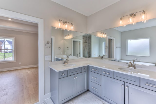 4109 Fargo Ct, Murfreesboro, TN 37127 - bathroom featuring double vanity and baseboards