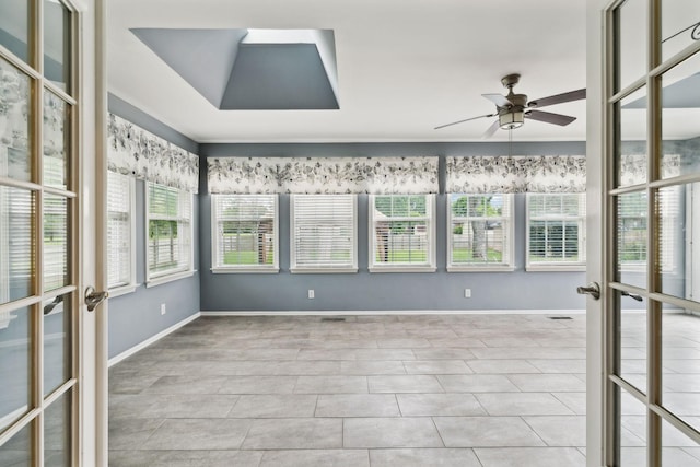 2506 Morgan Rd, Murfreesboro, TN 37129 - unfurnished sunroom featuring french doors, baseboards, and tile patterned floors