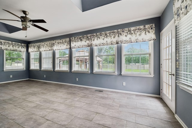2506 Morgan Rd, Murfreesboro, TN 37129 - tiled empty room with ceiling fan and baseboards