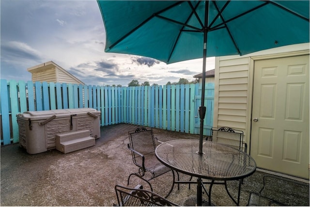 163 Heritage Trace Dr, Madison, TN 37115 - view of patio / terrace featuring fence and outdoor dining area