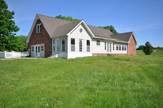 5620 Sango Rd, Clarksville, TN 37043 - rear view of house with french doors and a shingled roof
