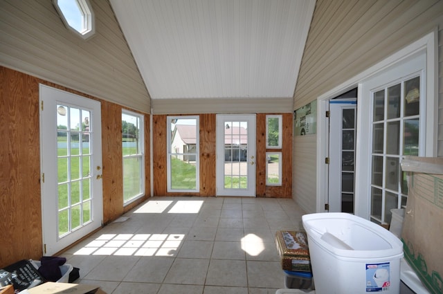 5620 Sango Rd, Clarksville, TN 37043 - unfurnished sunroom with lofted ceiling and french doors